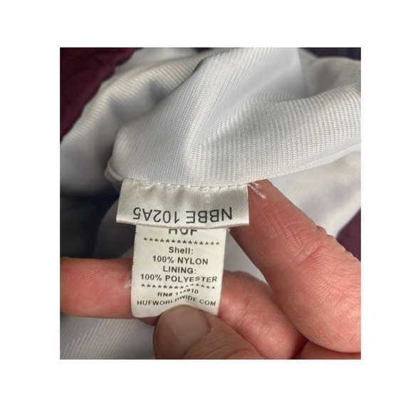 Huf Big H Burgundy Coach Jacket Sz M - Picture 11 of 11